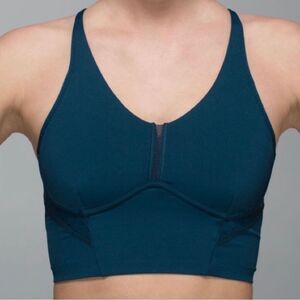 Lululemon Bonded Teal Sports Bra Racerback Size 2